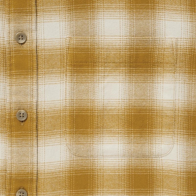 Uniqlo Flannel Checked Long-sleeve Skjorte Herre Gul | 3521703