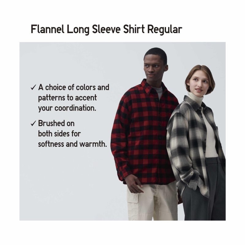Uniqlo Flannel Checked Long-sleeve Skjorte Herre Grå | 2901639