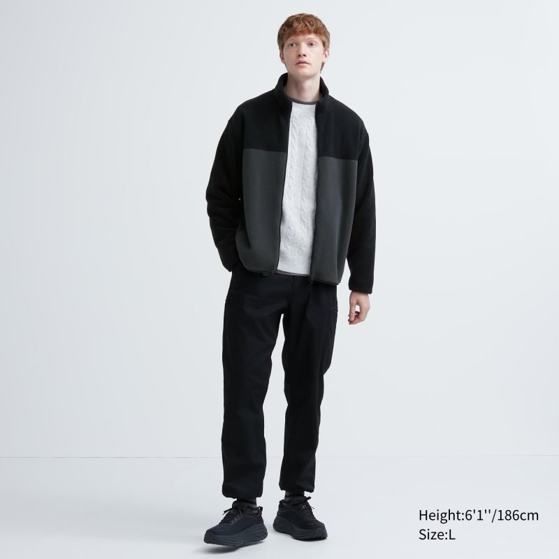 Uniqlo Fleece Long Sleeve Full-zip Jakker Herre Blå | 9528243