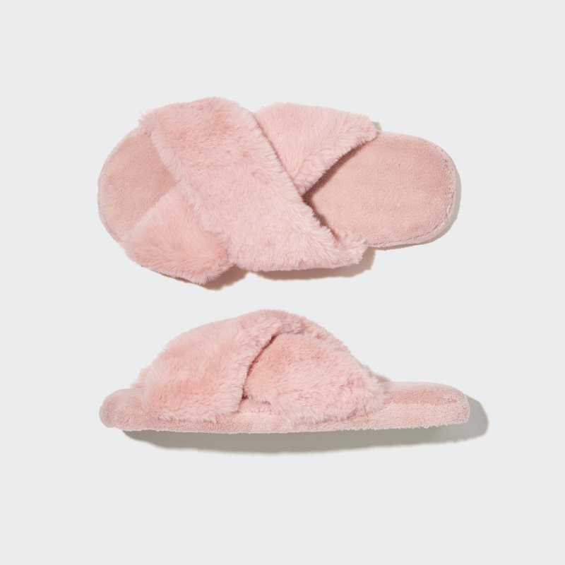 Uniqlo Fleece Room Furry Fleece Tøfler Herre Lyserød | 5901939