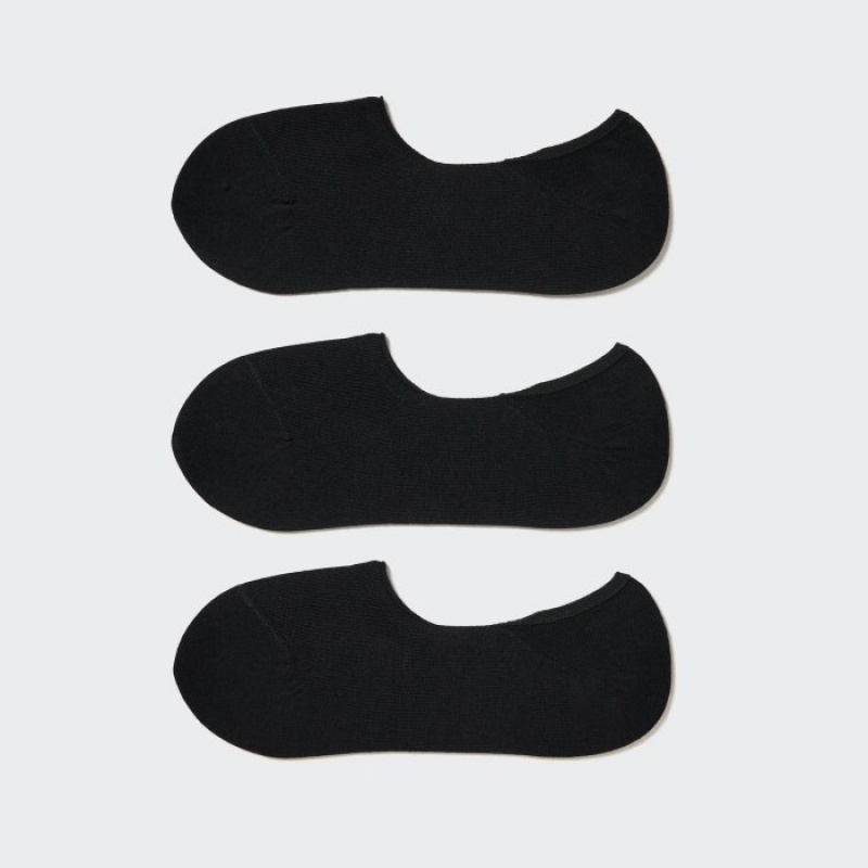 Uniqlo Footsies (3 Pairs) Sokker Dame Sort | 9064266