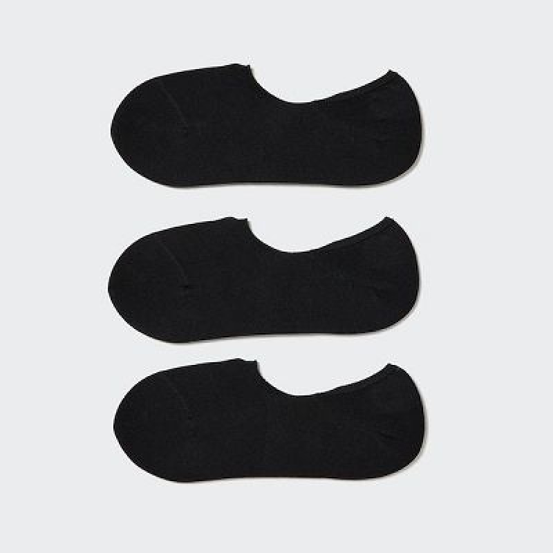 Uniqlo Footsies (3 Pairs) Sokker Dame Sort | 4786950