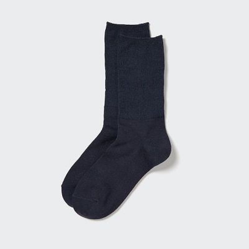 Uniqlo HEATTECH 2-Way Sokker Dame Mørkeblå | 9323708