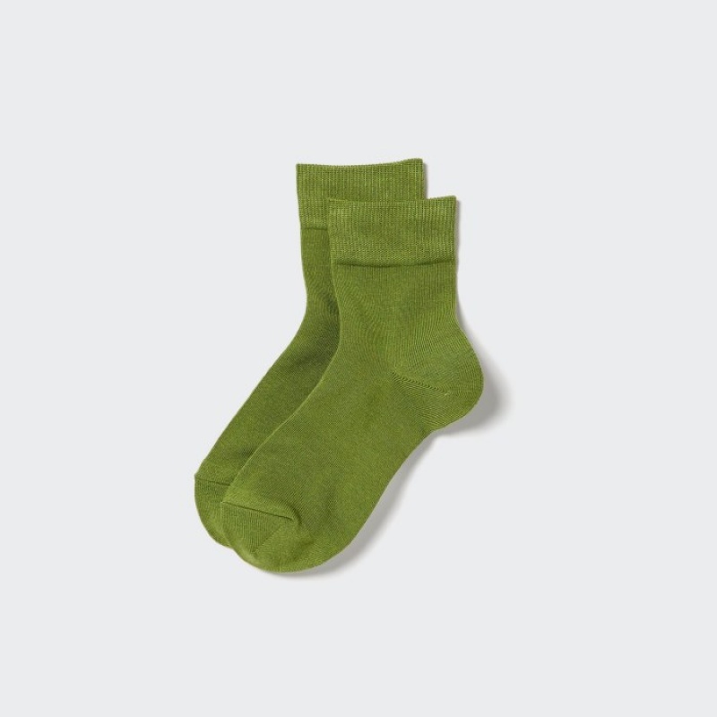 Uniqlo HEATTECH Crew Relax Sokker Dame Grøn | 7757981