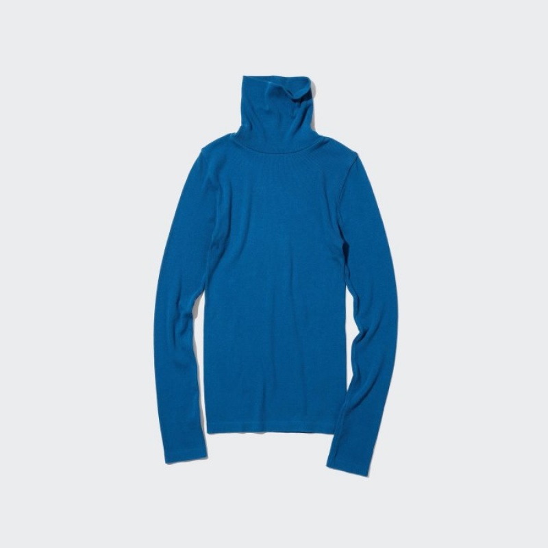 Uniqlo HEATTECH Extra Warm Seamless Ribbed Turtleneck Long-Sleeve T Shirts Dame Lyserød | 7562413