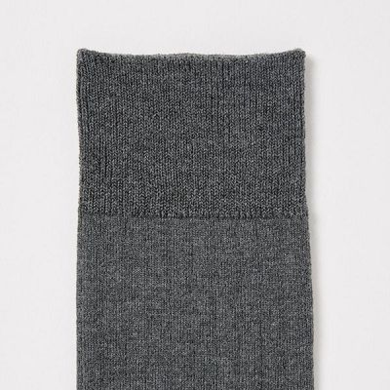 Uniqlo HEATTECH Knee High Sokker Dame Grå | 2951507