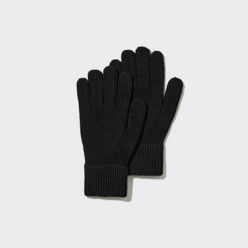 Uniqlo HEATTECH Knitted Handsker Herre Sort | 6208909