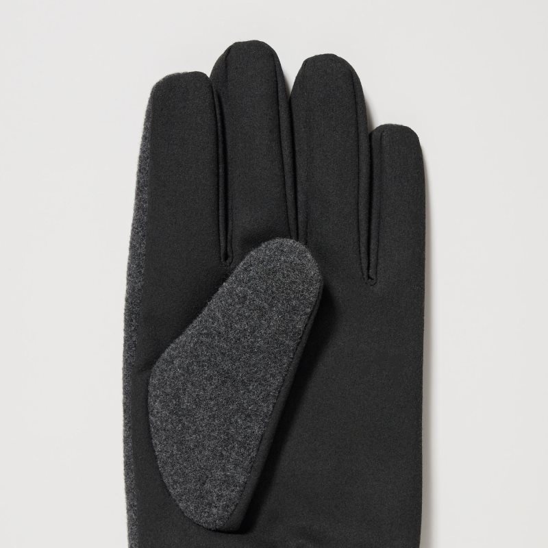 Uniqlo HEATTECH Lined Faux Wool Handsker Herre Grå | 4150695