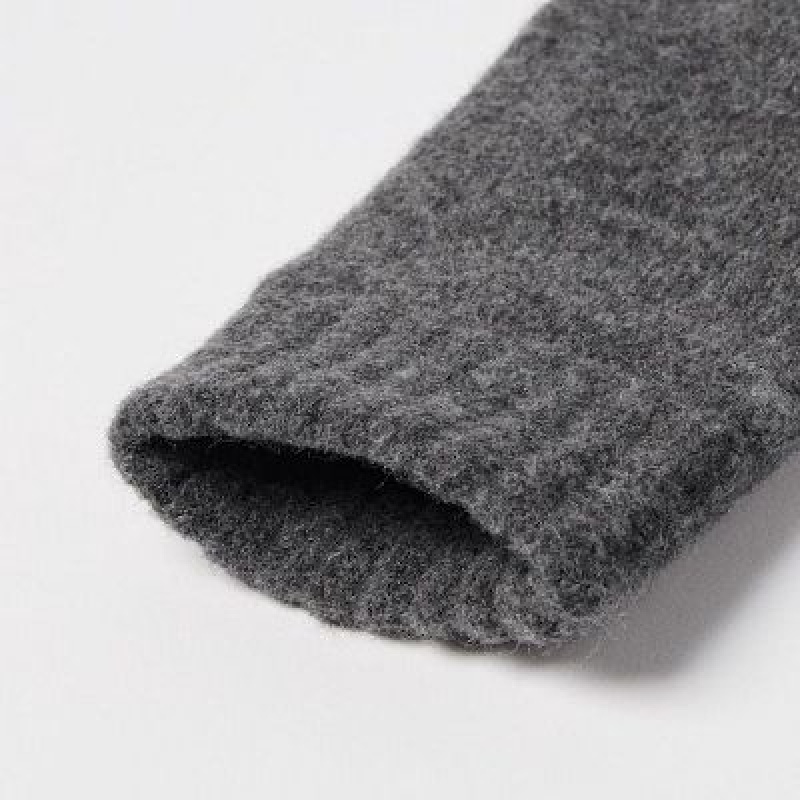 Uniqlo HEATTECH Lining Souffle Yarn Mittens Handsker Dame Grå | 6085302