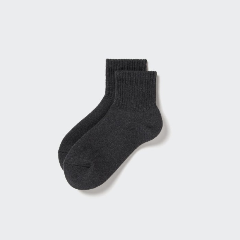 Uniqlo HEATTECH Pile-Lined Half Sokker Dame Grå | 3722080