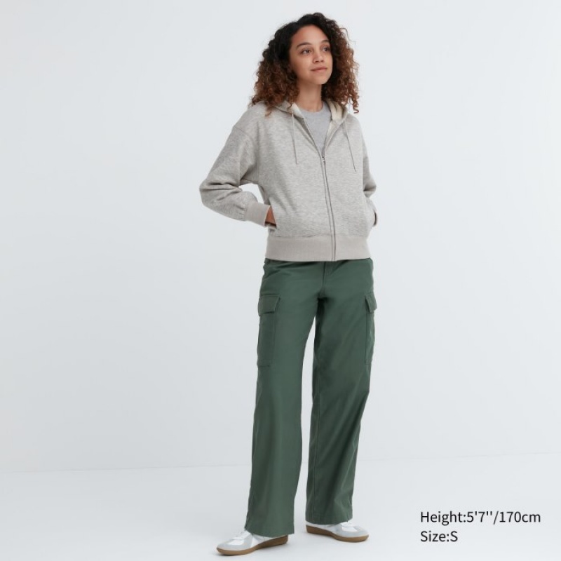 Uniqlo HEATTECH Pile-Lined Sweat Full-Zip Hættetrøje Dame Grå | 1223704