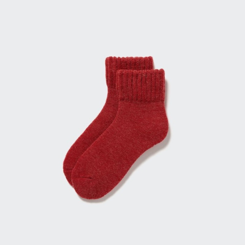 Uniqlo HEATTECH Pile Sokker Dame Rød | 9828428
