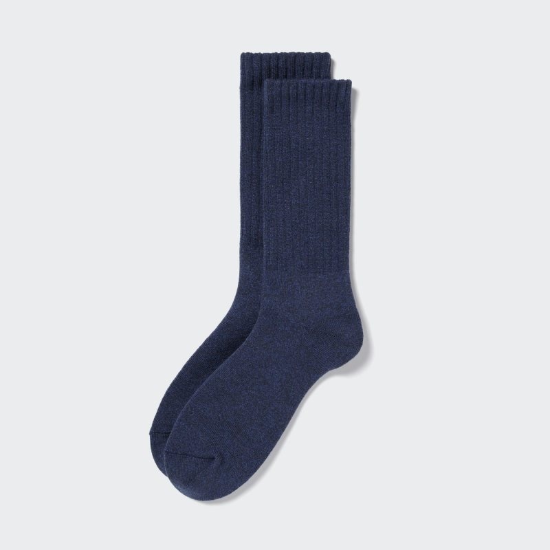 Uniqlo HEATTECH Pile Sokker Herre Blå | 1941453