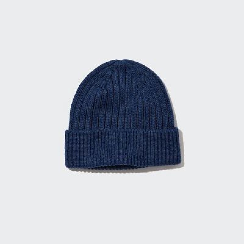 Uniqlo HEATTECH Ribbed Hue Dame Blå | 384764