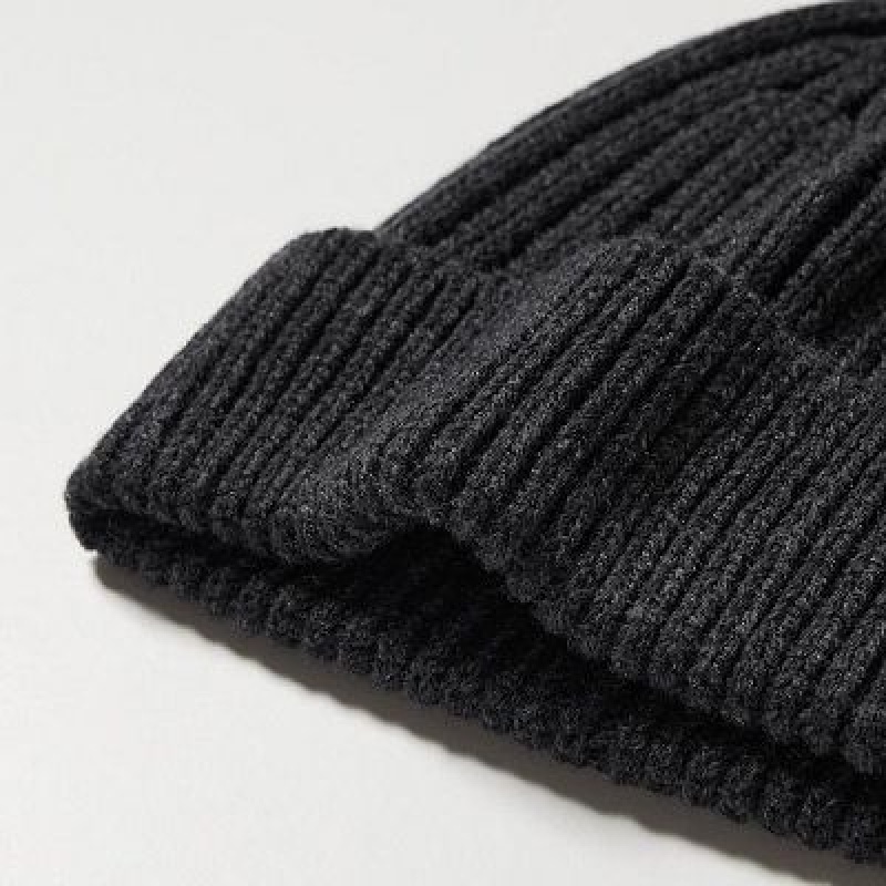 Uniqlo HEATTECH Ribbed Hue Dame Sort | 3586600