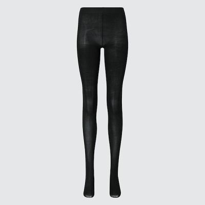 Uniqlo HEATTECH Tights Dame Sort | 7313573