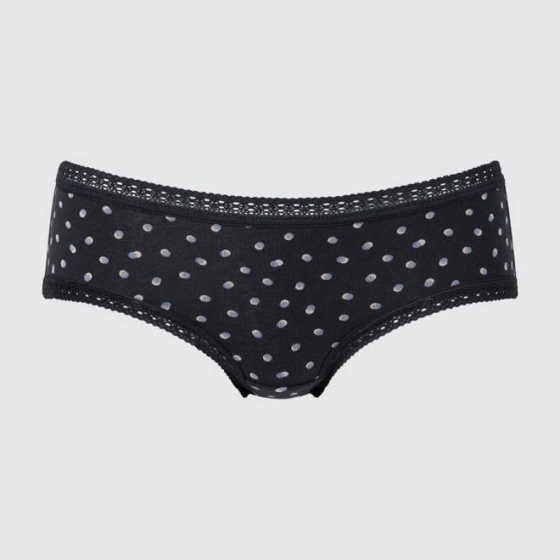 Uniqlo Hip Huggers Trusser Dame Sort | 8309312