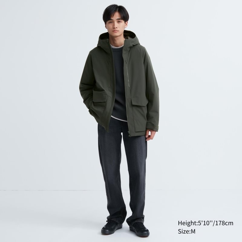 Uniqlo Hybrid Down 3d Cut Parka Herre Beige | 9140060