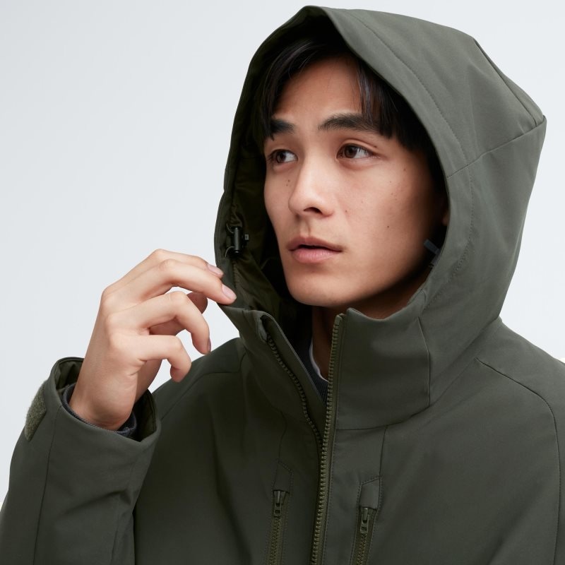 Uniqlo Hybrid Down 3d Cut Parka Herre Beige | 9140060