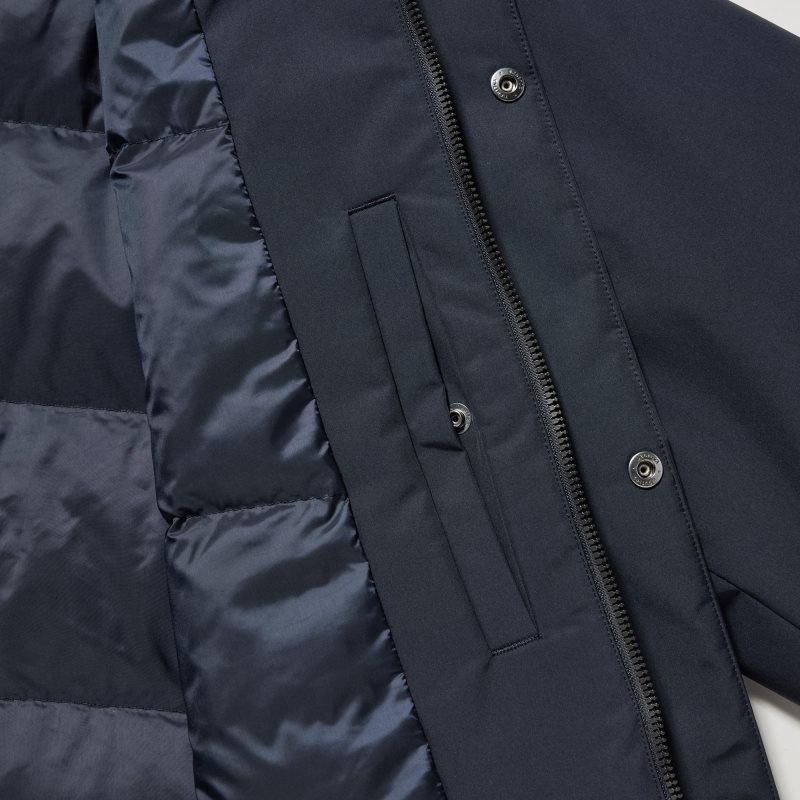 Uniqlo Hybrid Down Frakker Herre Sort | 2277986