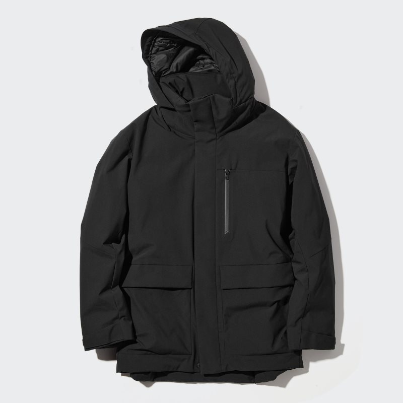 Uniqlo Hybrid Down Parka Herre Sort | 9525480