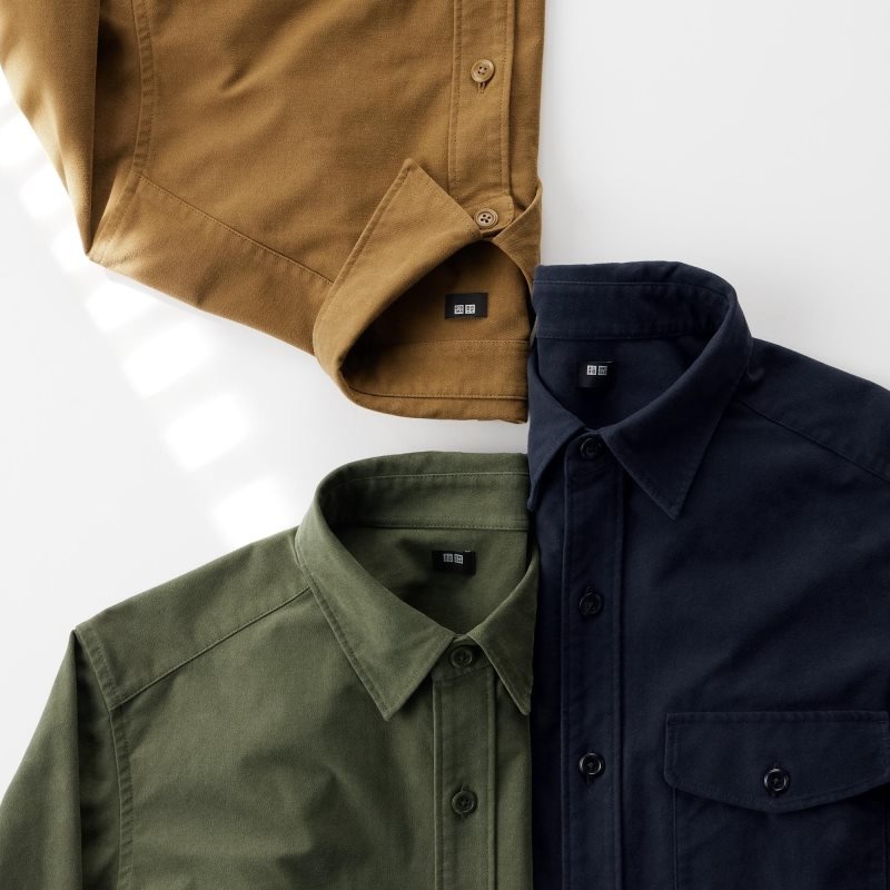 Uniqlo Jersey Utility Long-sleeve Overshirt Skjorte Herre Brune | 158235