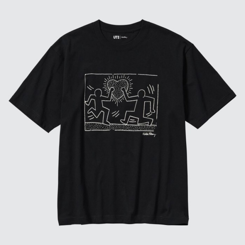 Uniqlo Keith Haring UT Short Sleeve T Shirts Dame Sort | 2086421