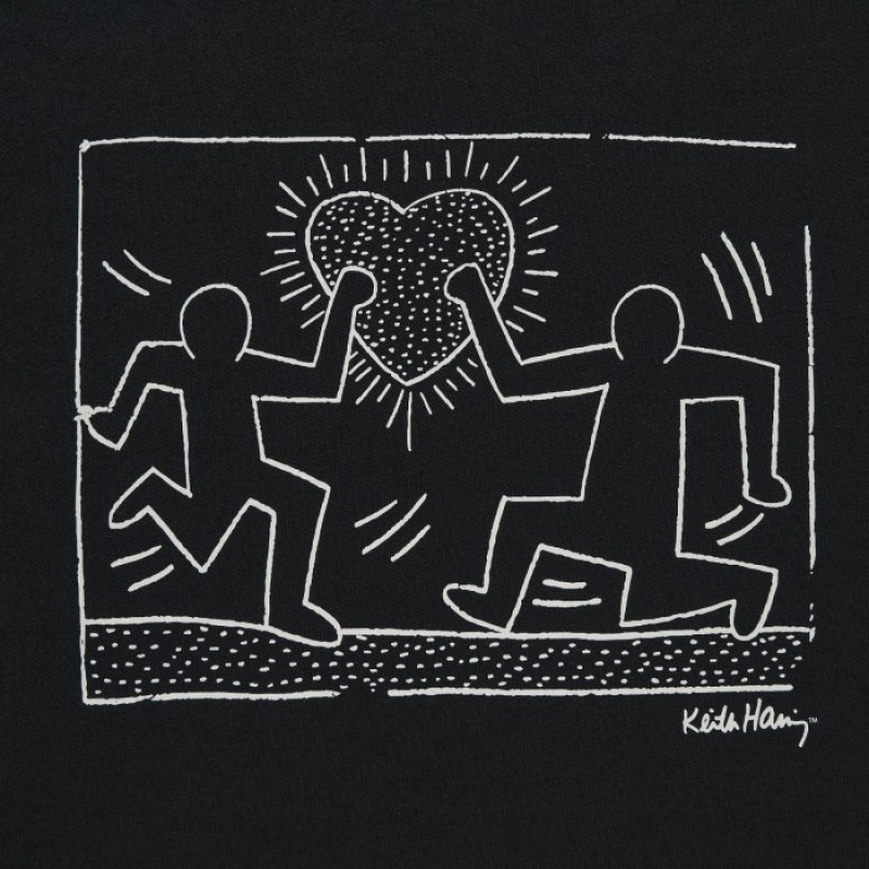 Uniqlo Keith Haring UT Short Sleeve T Shirts Dame Sort | 2086421