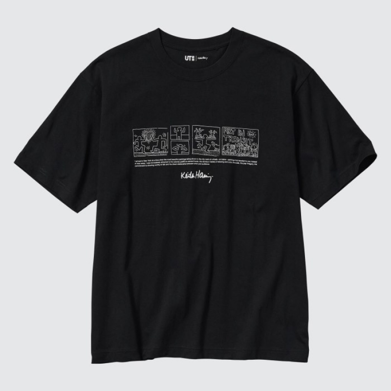 Uniqlo Keith Haring UT Short Sleeve T Shirts Dame Sort | 7887461