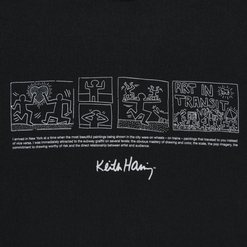 Uniqlo Keith Haring UT Short Sleeve T Shirts Dame Sort | 7887461