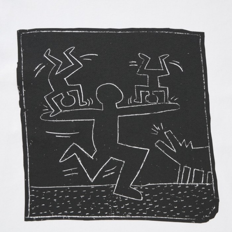 Uniqlo Keith Haring UT Short Sleeve T Shirts Dame Hvide | 4697869