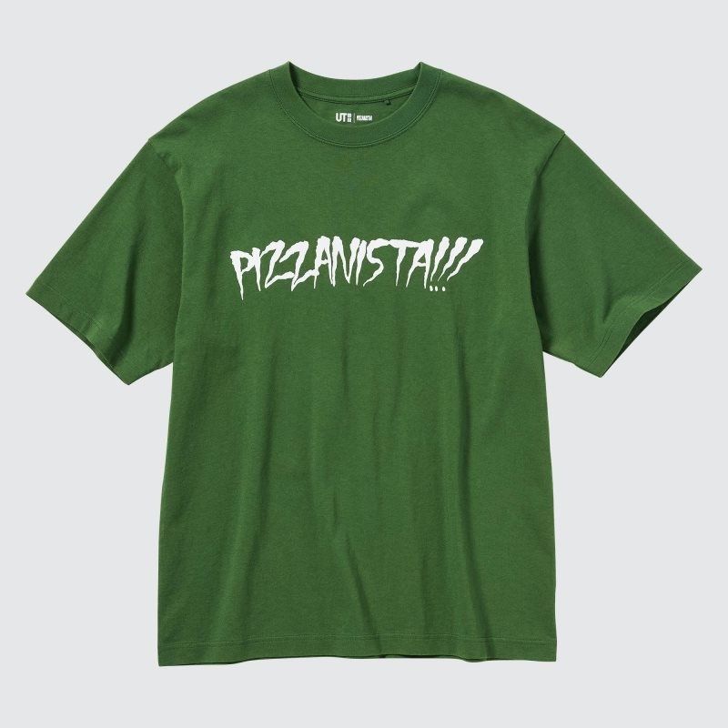 Uniqlo L.A. Eats Ut Oversized Short-sleeve Graphic Pizzanista! T Shirts Herre Grøn | 8329486
