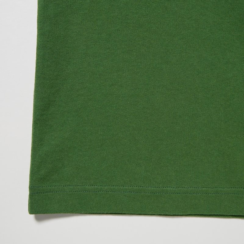 Uniqlo L.A. Eats Ut Oversized Short-sleeve Graphic Pizzanista! T Shirts Herre Grøn | 8329486