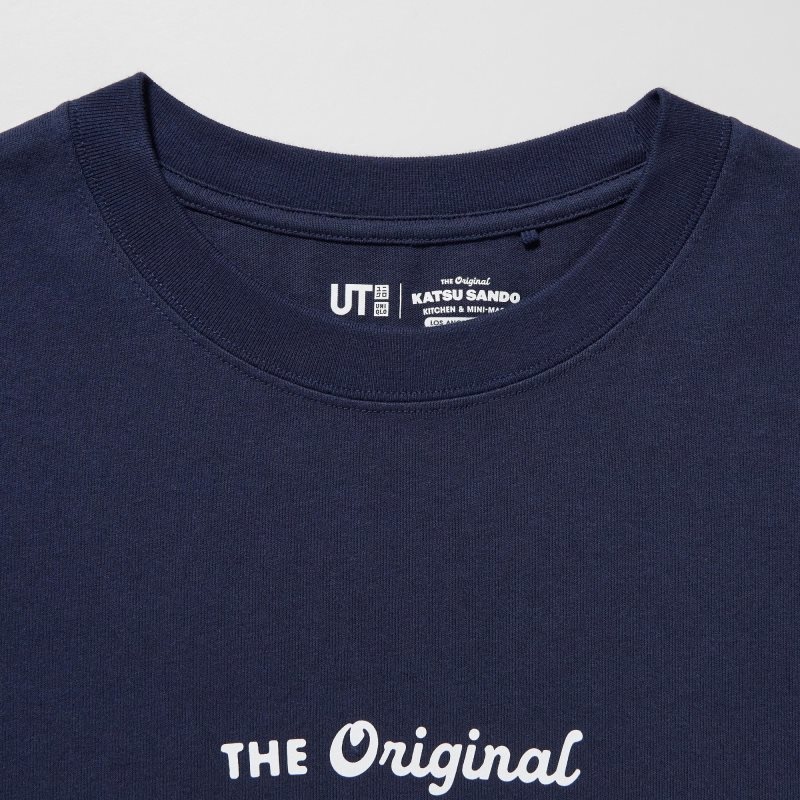 Uniqlo L.A. Eats Ut Oversized Short-sleeve Graphic Katsu Sando T Shirts Herre Mørkeblå | 9424353