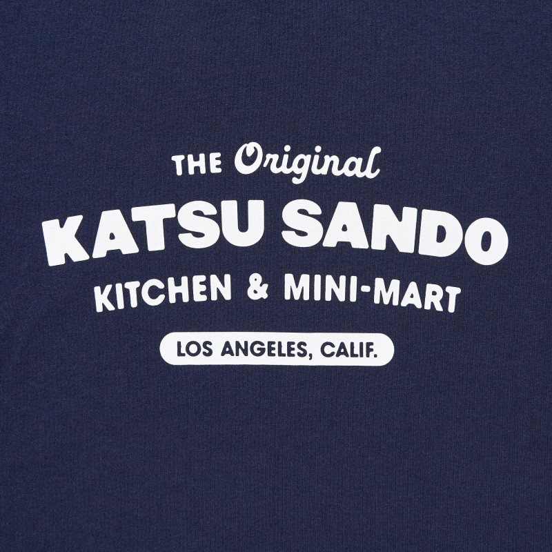Uniqlo L.A. Eats Ut Oversized Short-sleeve Graphic Katsu Sando T Shirts Herre Mørkeblå | 9424353