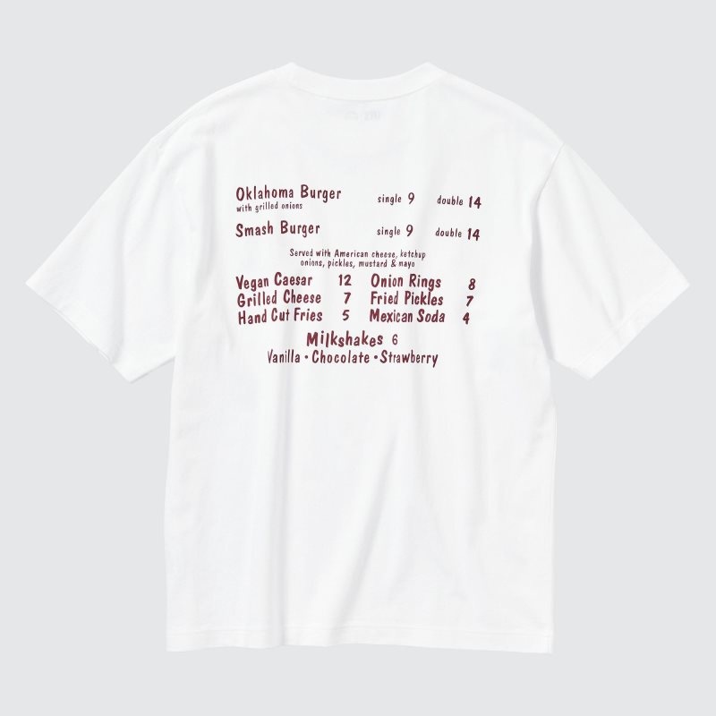 Uniqlo L.A. Eats Ut Oversized Short-sleeve Graphic Burger She Wrote T Shirts Herre Hvide | 4179607