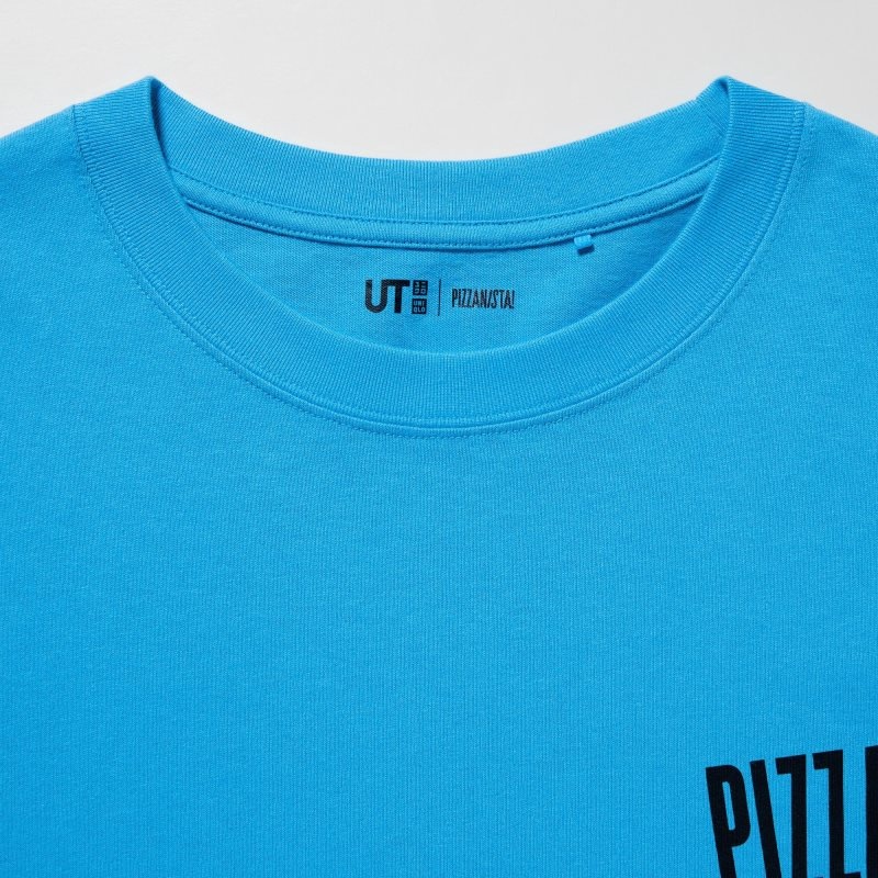 Uniqlo L.A. Eats Ut Oversized Short-sleeve Graphic Pizzanista! T Shirts Herre Blå | 9704009