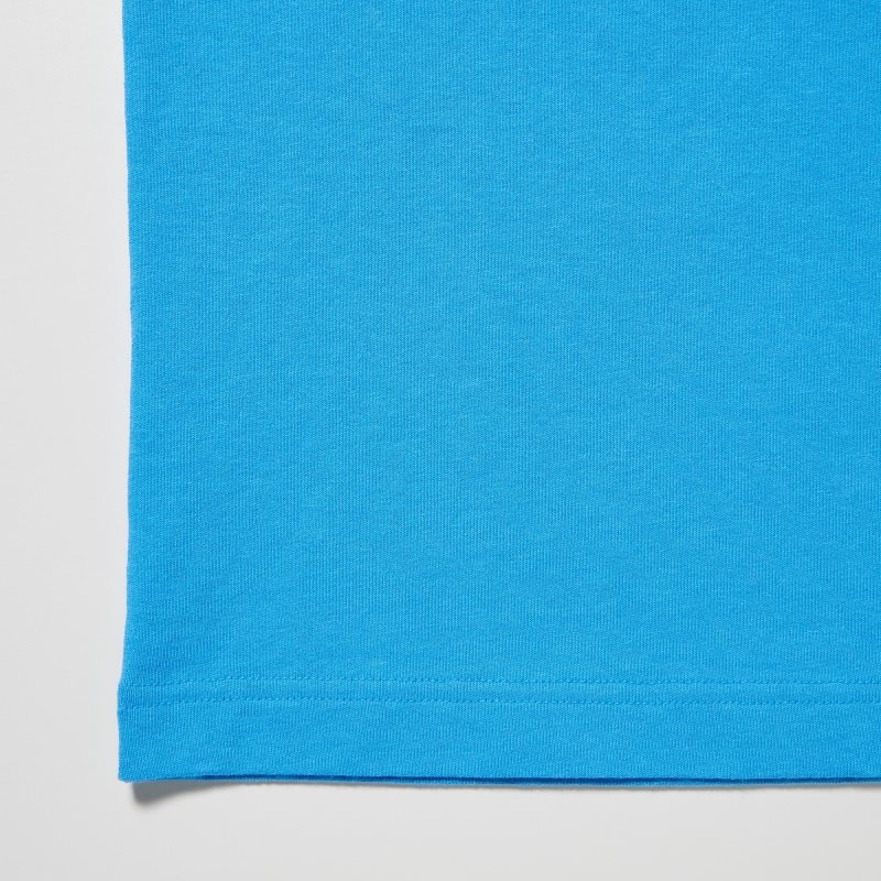 Uniqlo L.A. Eats Ut Oversized Short-sleeve Graphic Pizzanista! T Shirts Herre Blå | 9704009