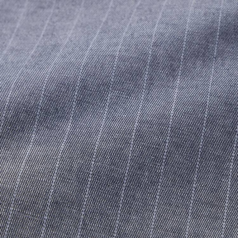 Uniqlo Linen Blend Striped Relaxed Fit Bukser Herre Blå | 5732392