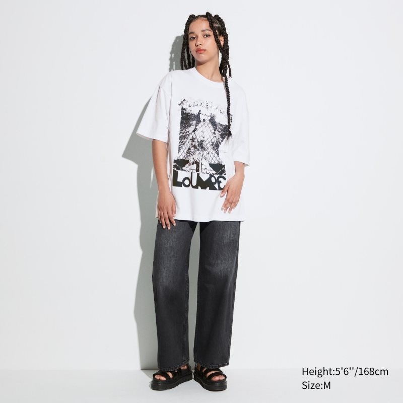Uniqlo Louvre By M/M Ut Oversized Short-sleeve Graphic T Shirts Herre Hvide | 6396266