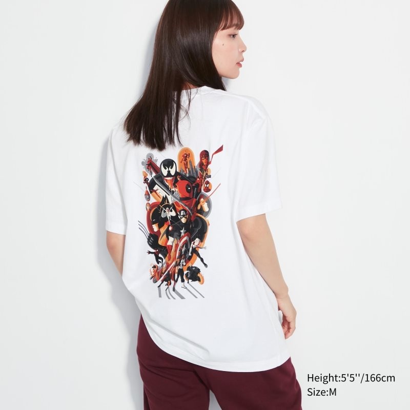 Uniqlo Marvel Art Collection By Mondo Ut Short Sleeve Graphic T Shirts Herre Hvide | 2091589