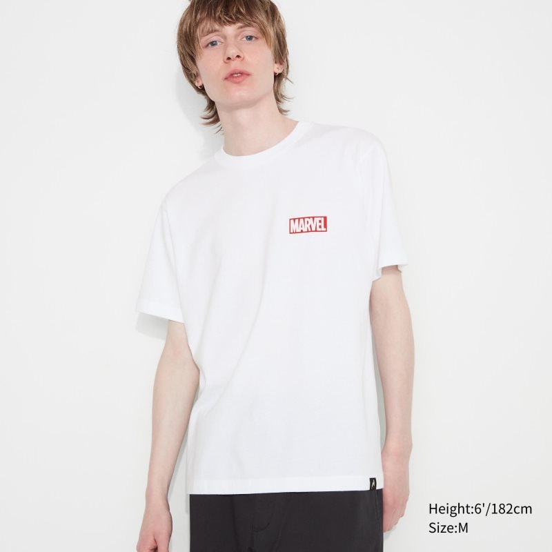 Uniqlo Marvel Art Collection By Mondo Ut Short Sleeve Graphic T Shirts Herre Hvide | 2091589