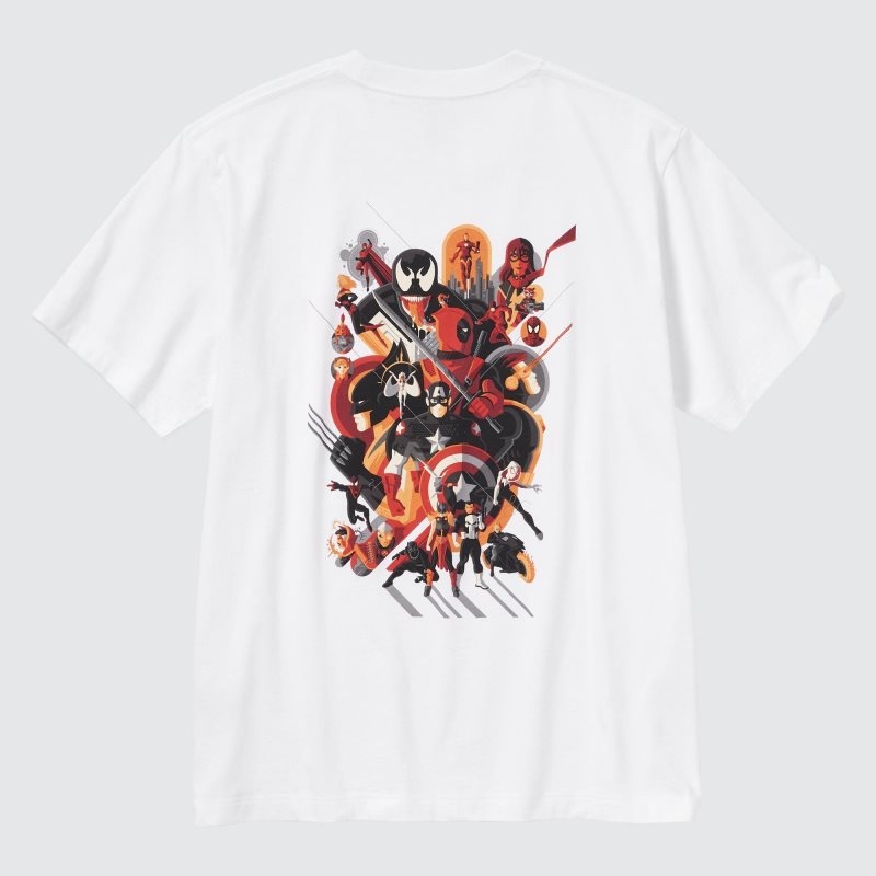 Uniqlo Marvel Art Collection By Mondo Ut Short Sleeve Graphic T Shirts Herre Hvide | 2091589