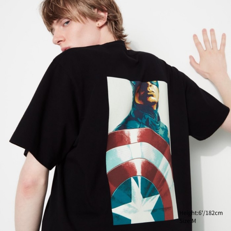 Uniqlo Marvel Art Collection by Mondo UT Short Sleeve T Shirts Dame Sort | 8629410