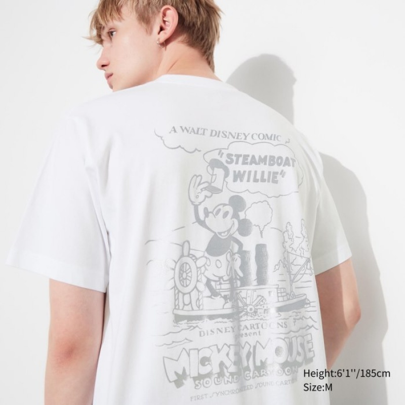 Uniqlo Mickey Shines UT Short-Sleeve T Shirts Dame Hvide | 1414174