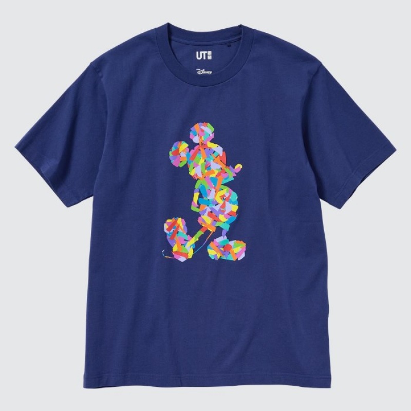 Uniqlo Mickey Stands UT Short-Sleeve T Shirts Dame Blå | 5193603