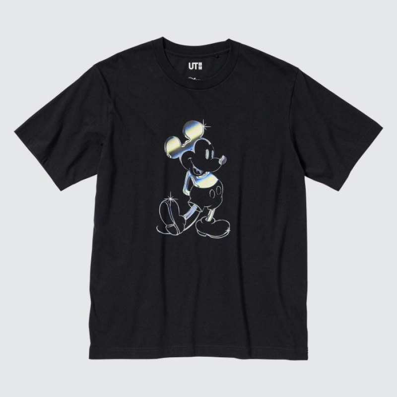 Uniqlo Mickey Stands UT Short Sleeve T Shirts Dame Sort | 8214852