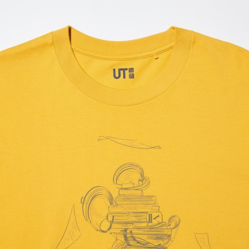 Uniqlo Mickey Stands UT Short Sleeve T Shirts Dame Gul | 3537496