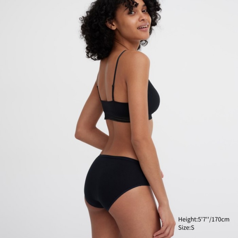Uniqlo Mid-Rise Trusser Dame Sort | 672359