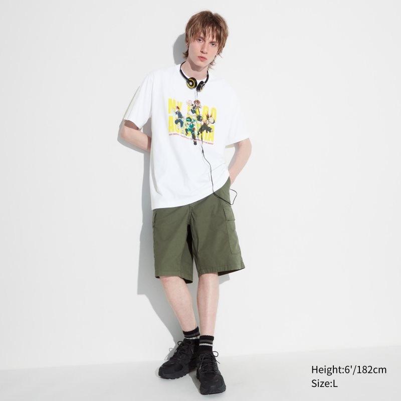 Uniqlo My Hero Academia Ut Short-sleeve Graphic T Shirts Herre Hvide | 674870